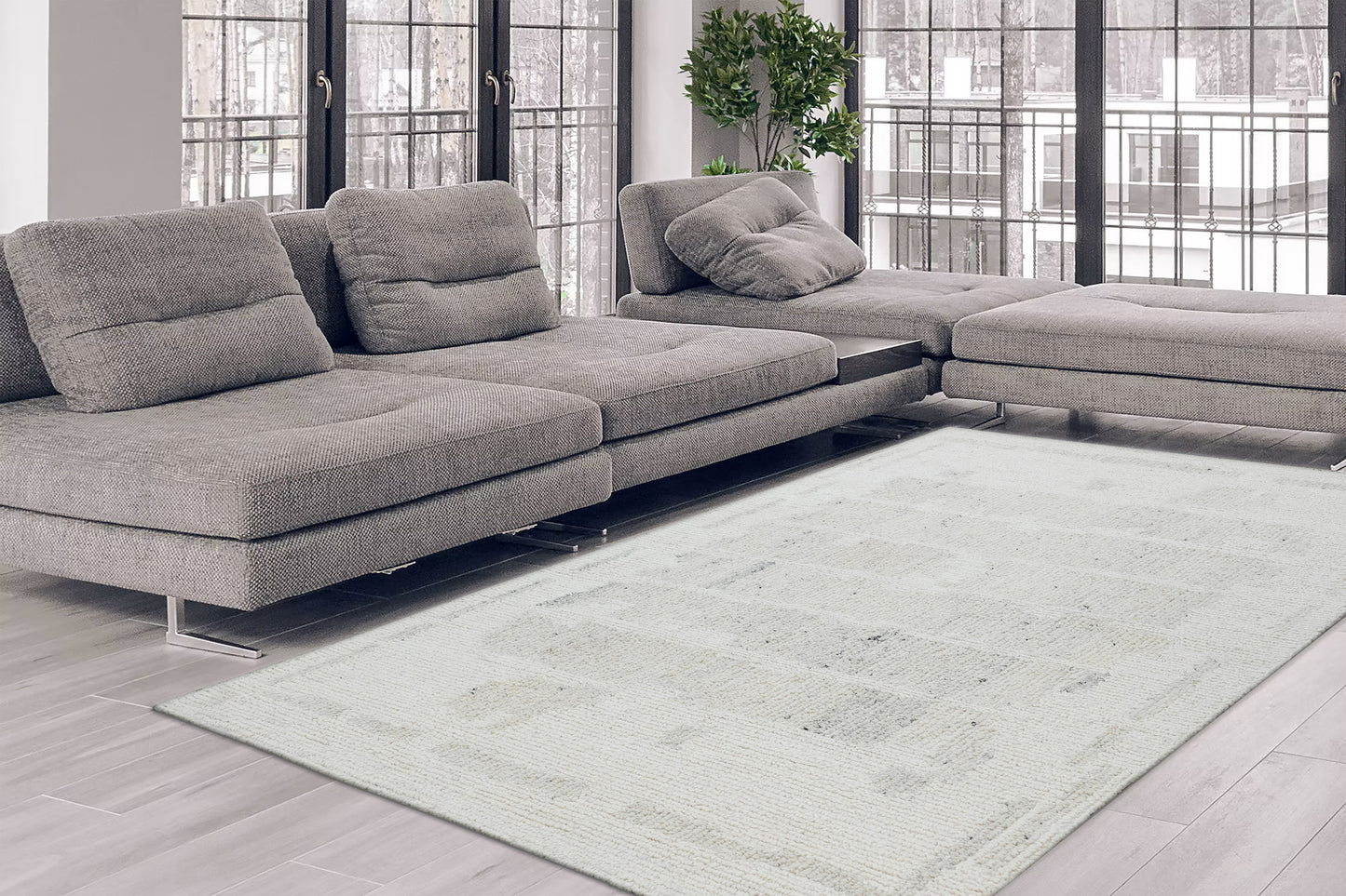 Teak 12800-100 Ivory Area Rug