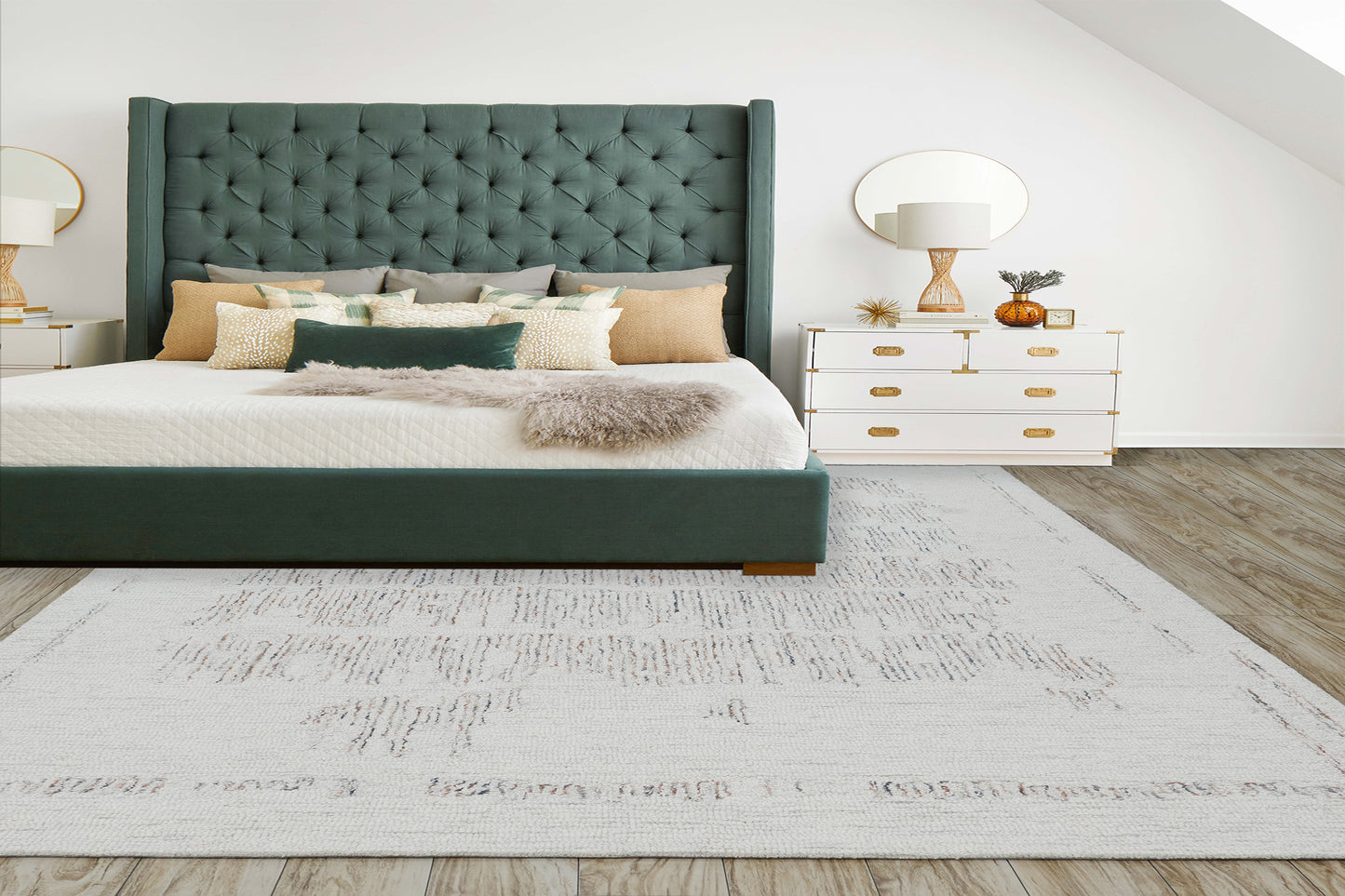 Teak 12800-199 Ivory/Multi Area Rug