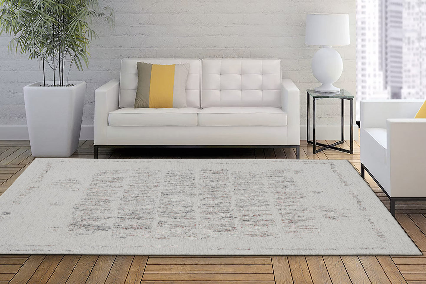 Teak 12800-199 Ivory/Multi Area Rug
