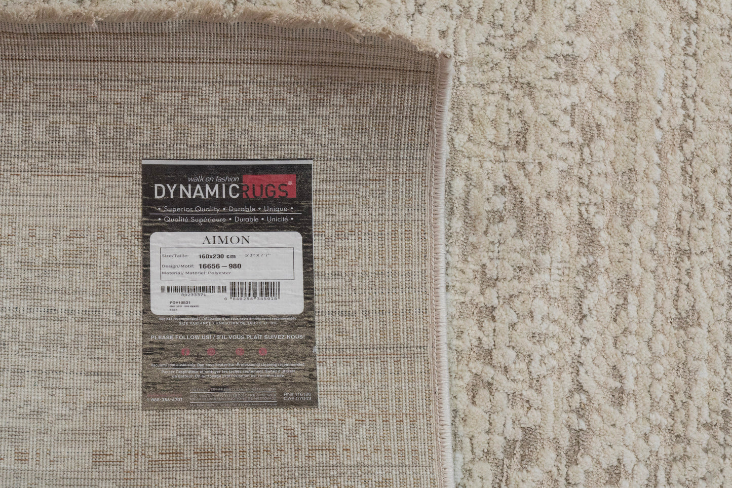 Aimon 16656-980 Light Grey/Beige Area Rug