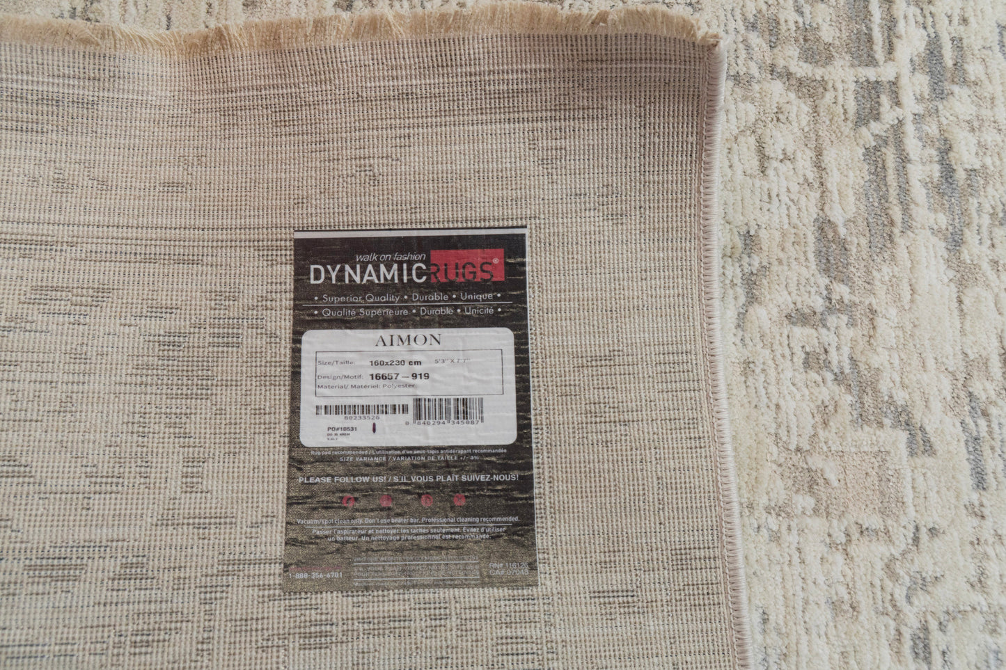Aimon 16657-919 Light Grey/Grey Area Rug