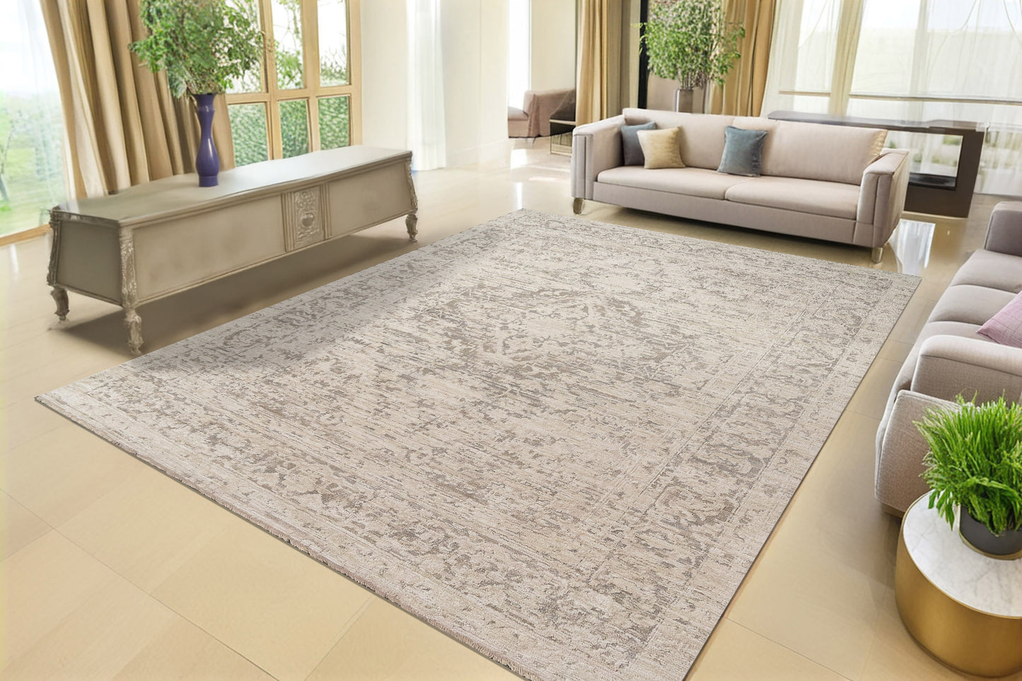 Aimon 16657-919 Light Grey/Grey Area Rug