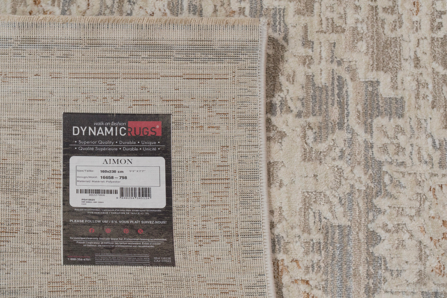 Aimon 16658-798 Rust/Grey/Beige Area Rug