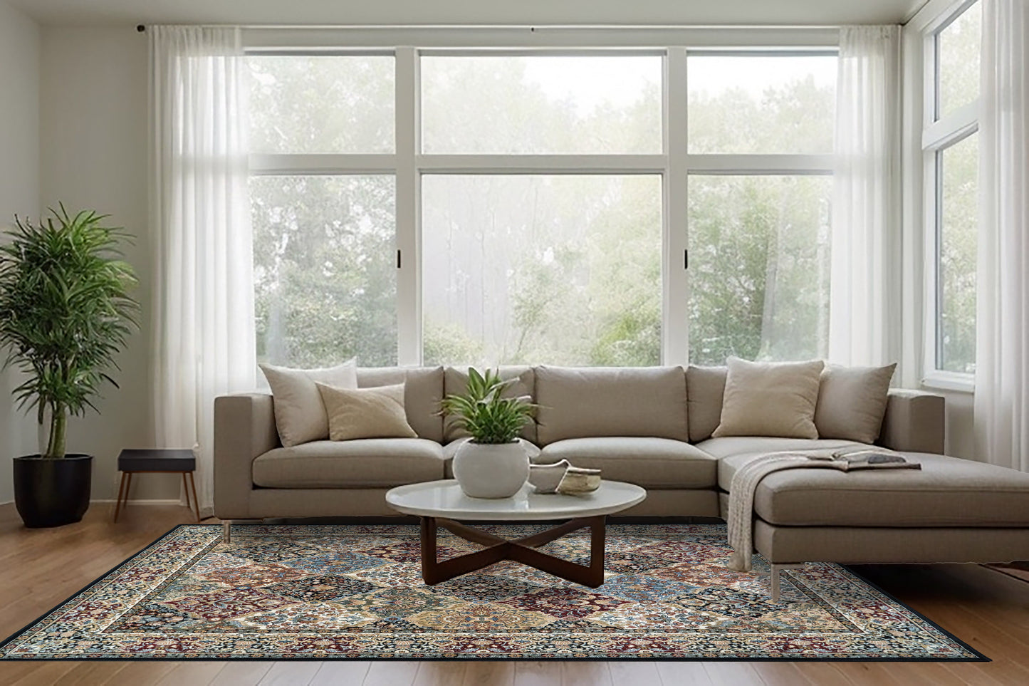 Ancient Garden 57008-3233 Multi Area Rug