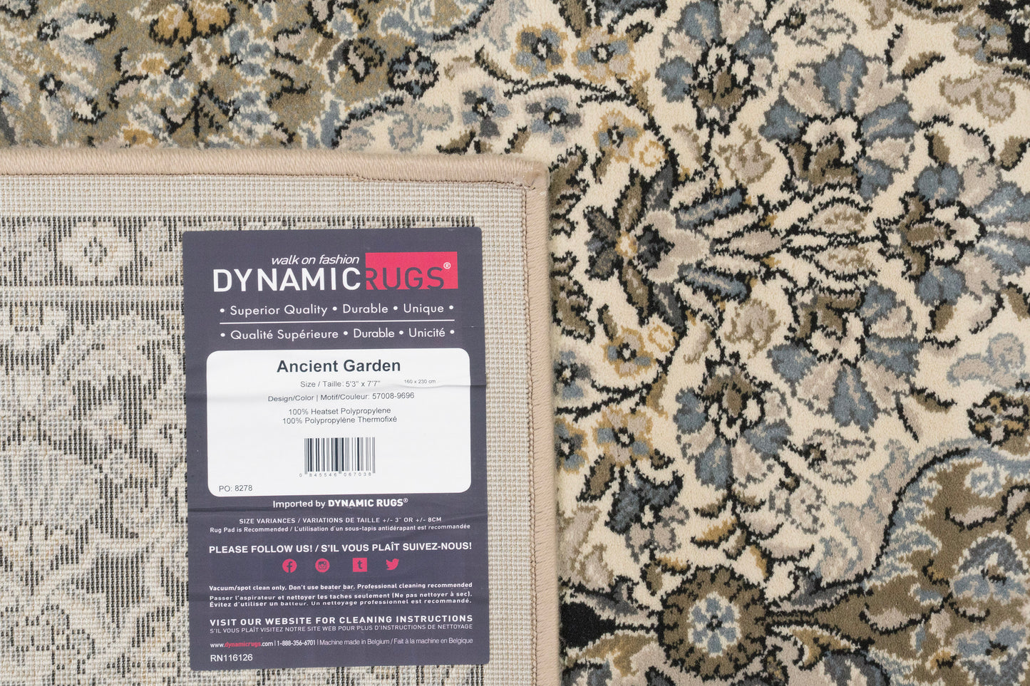 Ancient Garden 57008-9696 Cream/Grey Area Rug