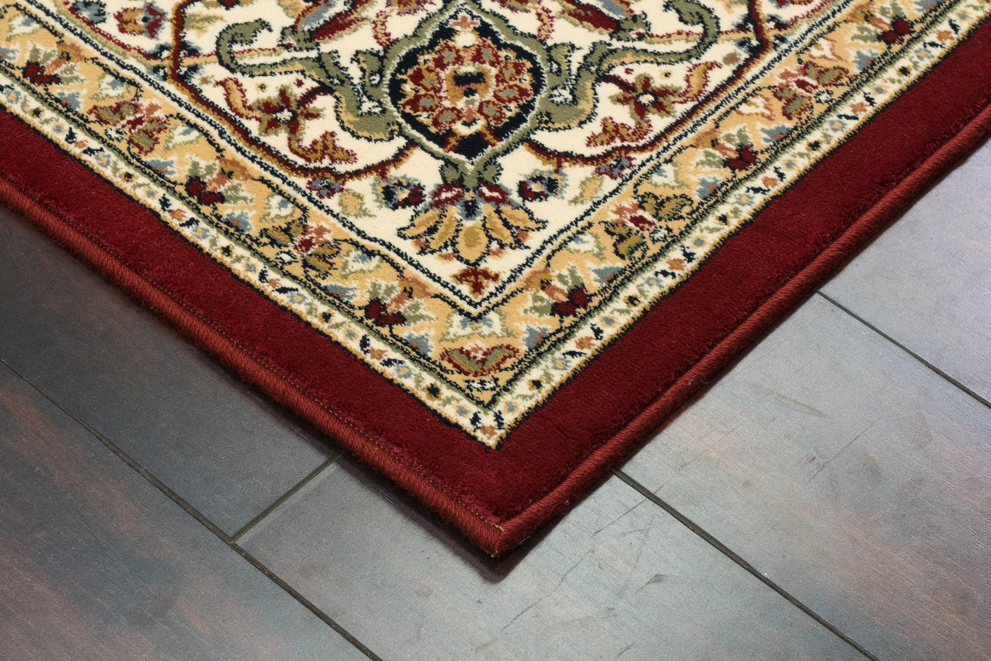 Ancient Garden 57011-1414 Red/Ivory Area Rug