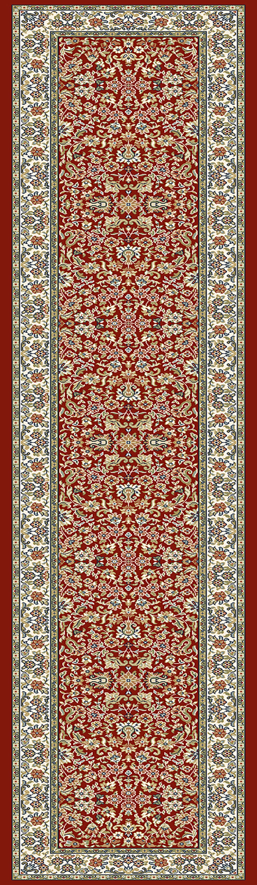 Ancient Garden 57078-1414 Red/Ivory Area Rug