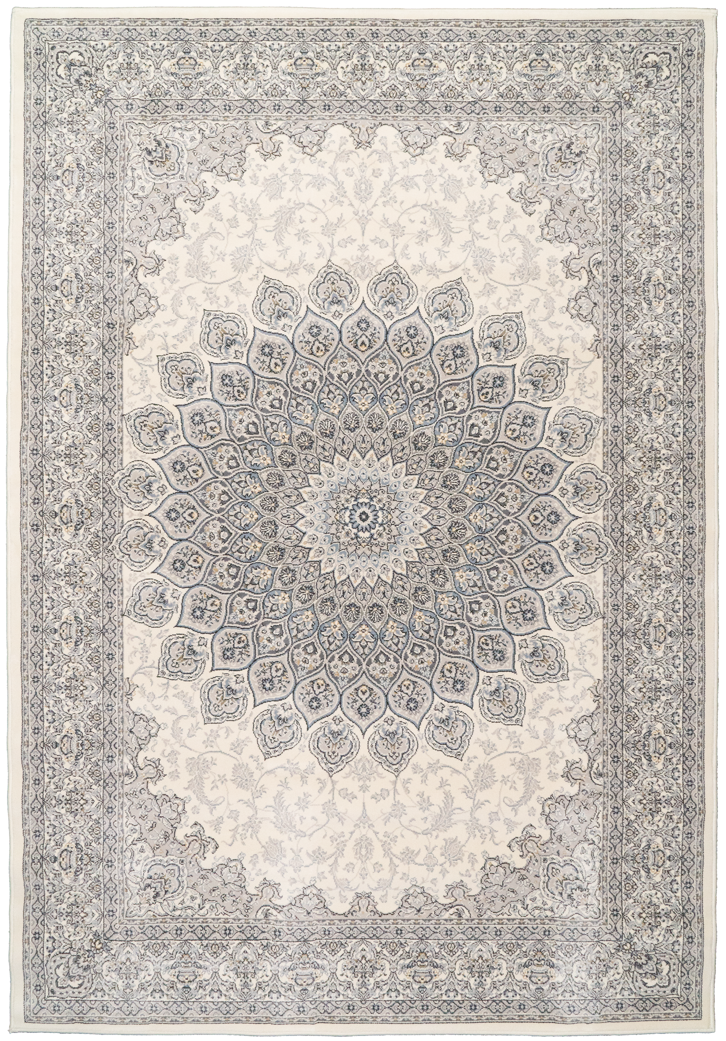 Ancient Garden 57090-6666 Cream/Grey Area Rug