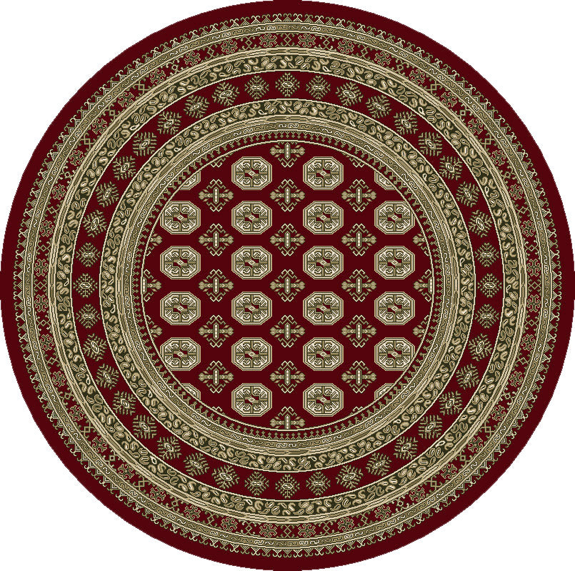 Ancient Garden 57102-1293 Red/Beige Area Rug