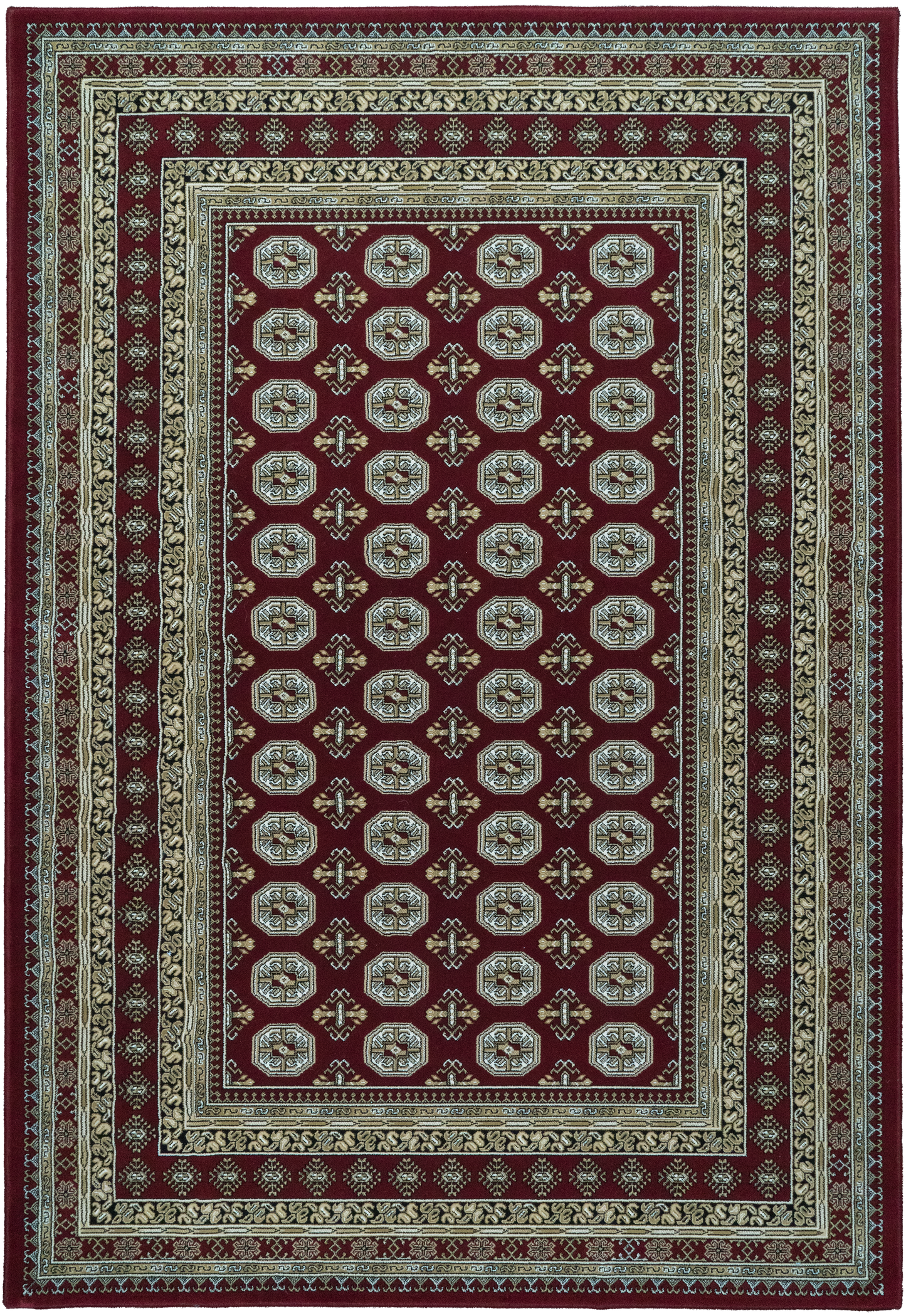 Ancient Garden 57102-1293 Red/Beige Area Rug