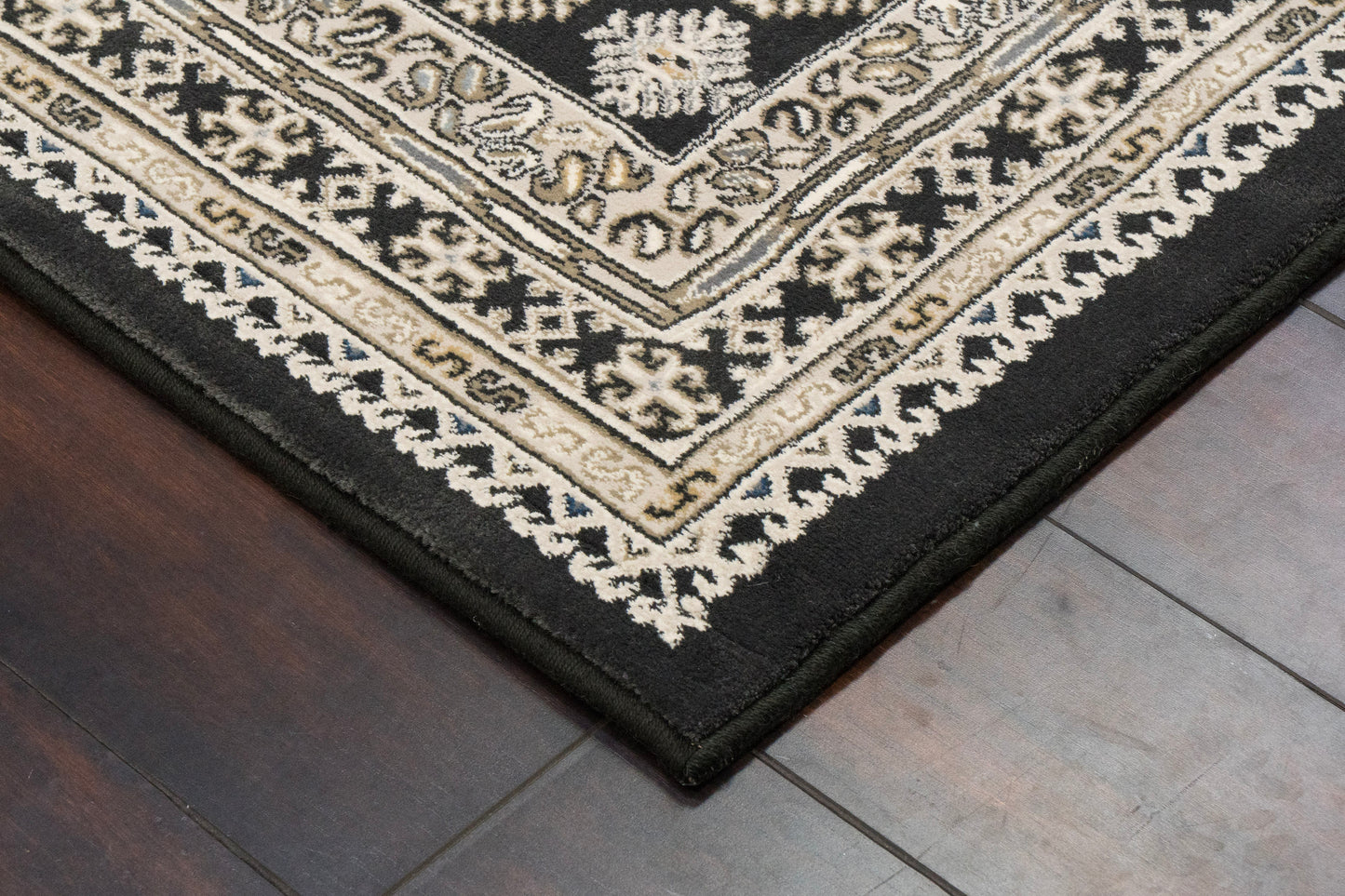 Ancient Garden 57102-3636 Charcoal/Silver Area Rug