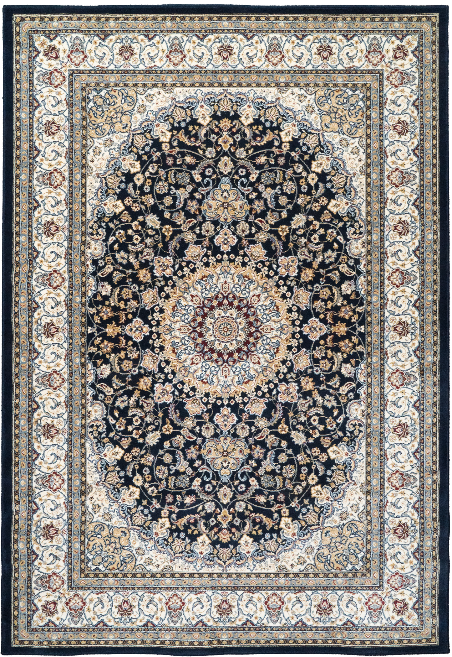Ancient Garden 57119-3434 Blue/Ivory Area Rug