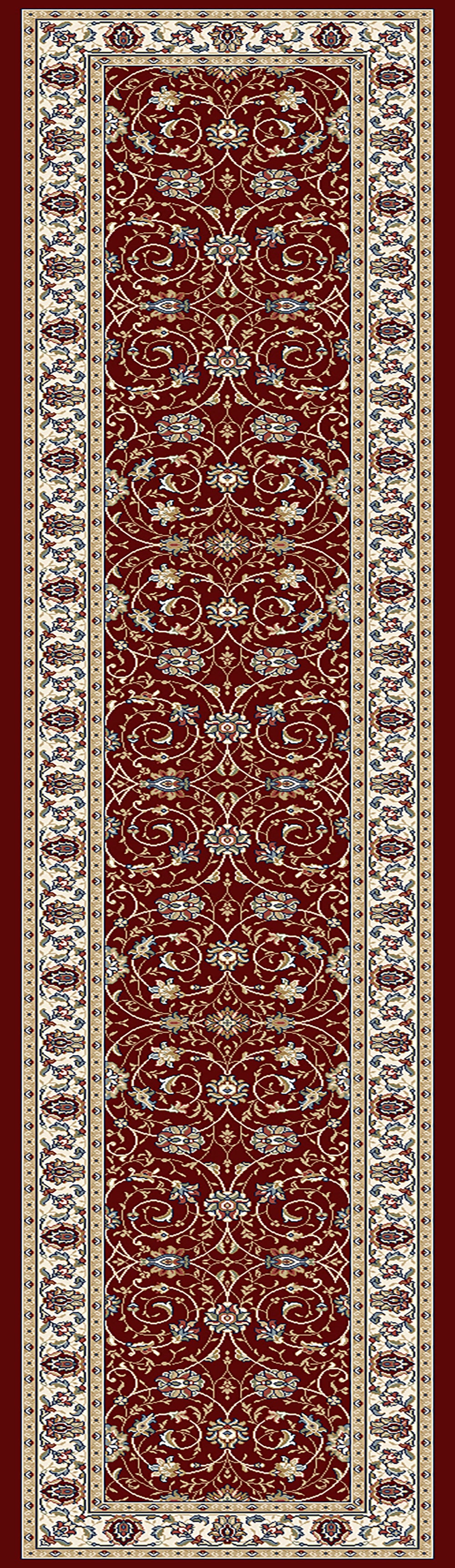 Ancient Garden 57120-1464 Red/Ivory Area Rug