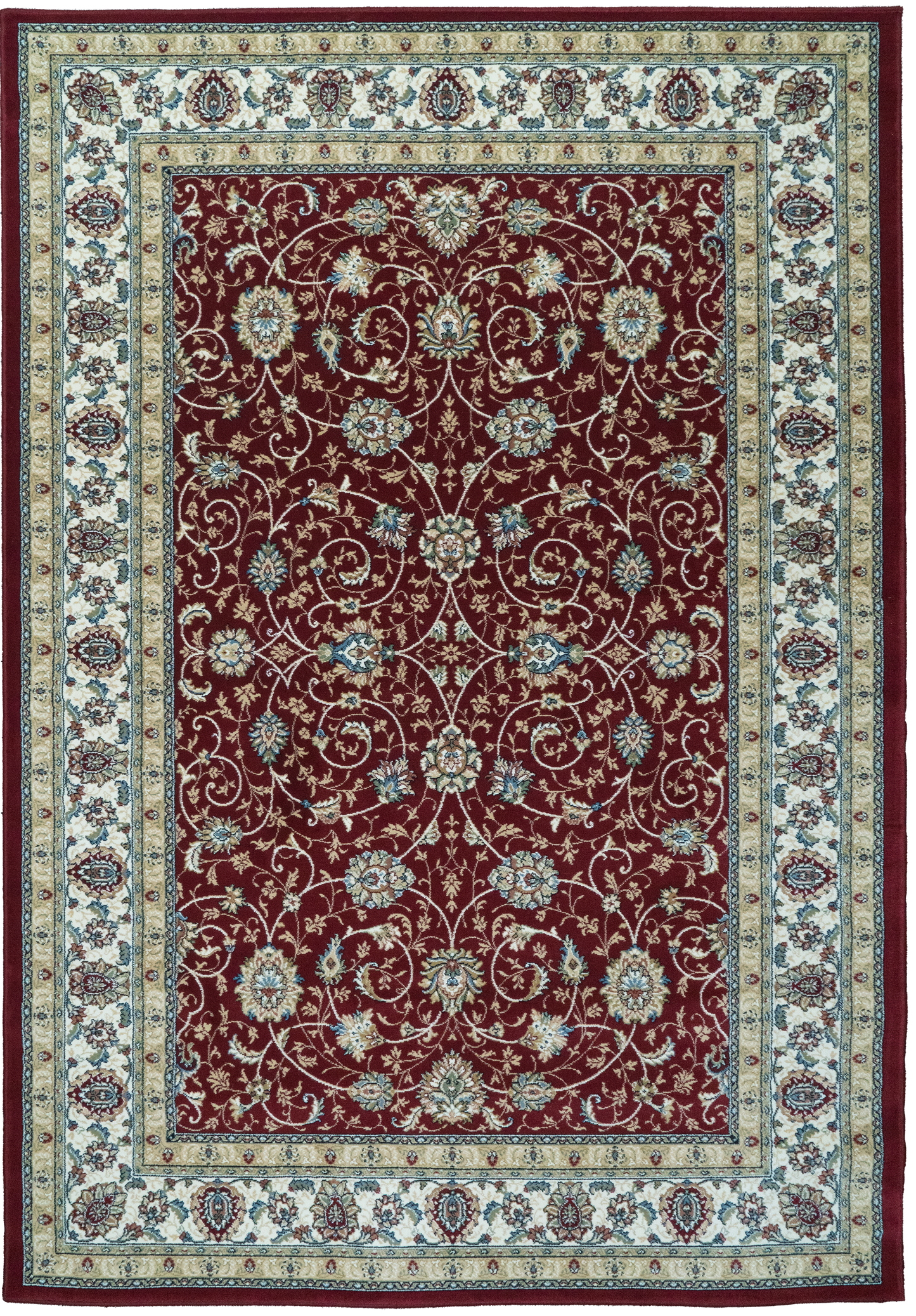 Ancient Garden 57120-1464 Red/Ivory Area Rug