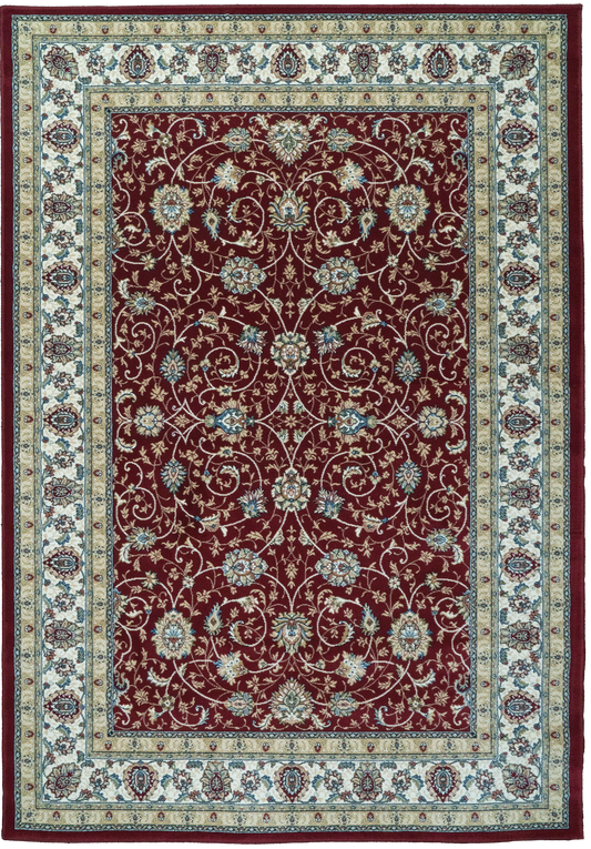 Ancient Garden 57120-1464 Red/Ivory Area Rug
