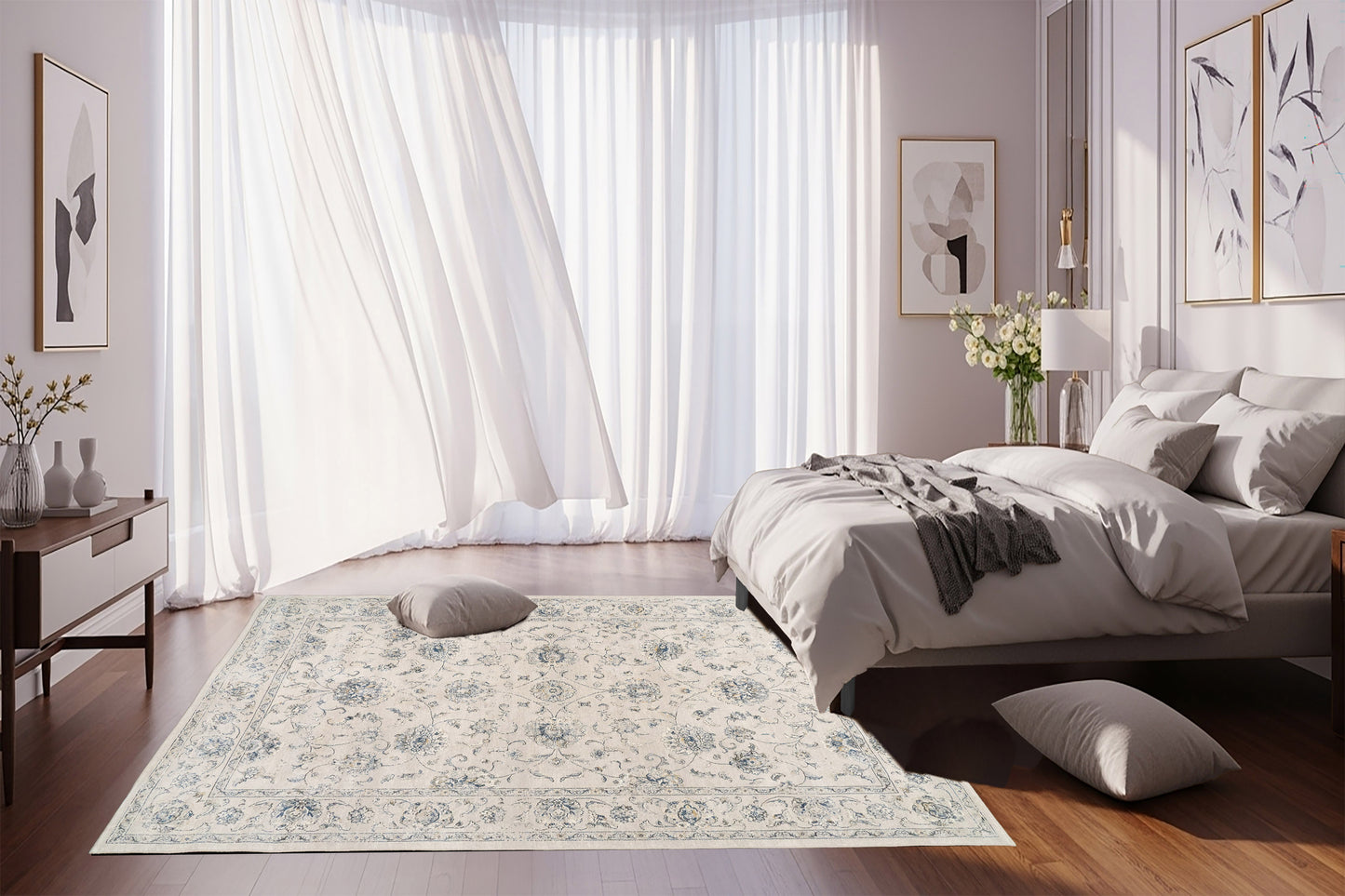 Ancient Garden 57126-6666 Cream Area Rug