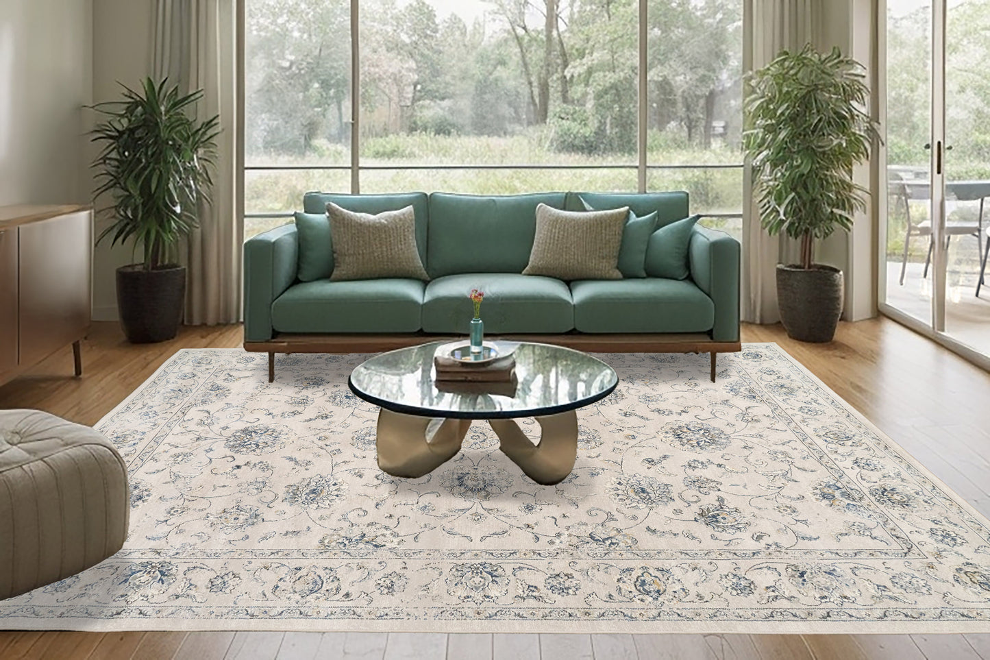 Ancient Garden 57126-6666 Cream Area Rug