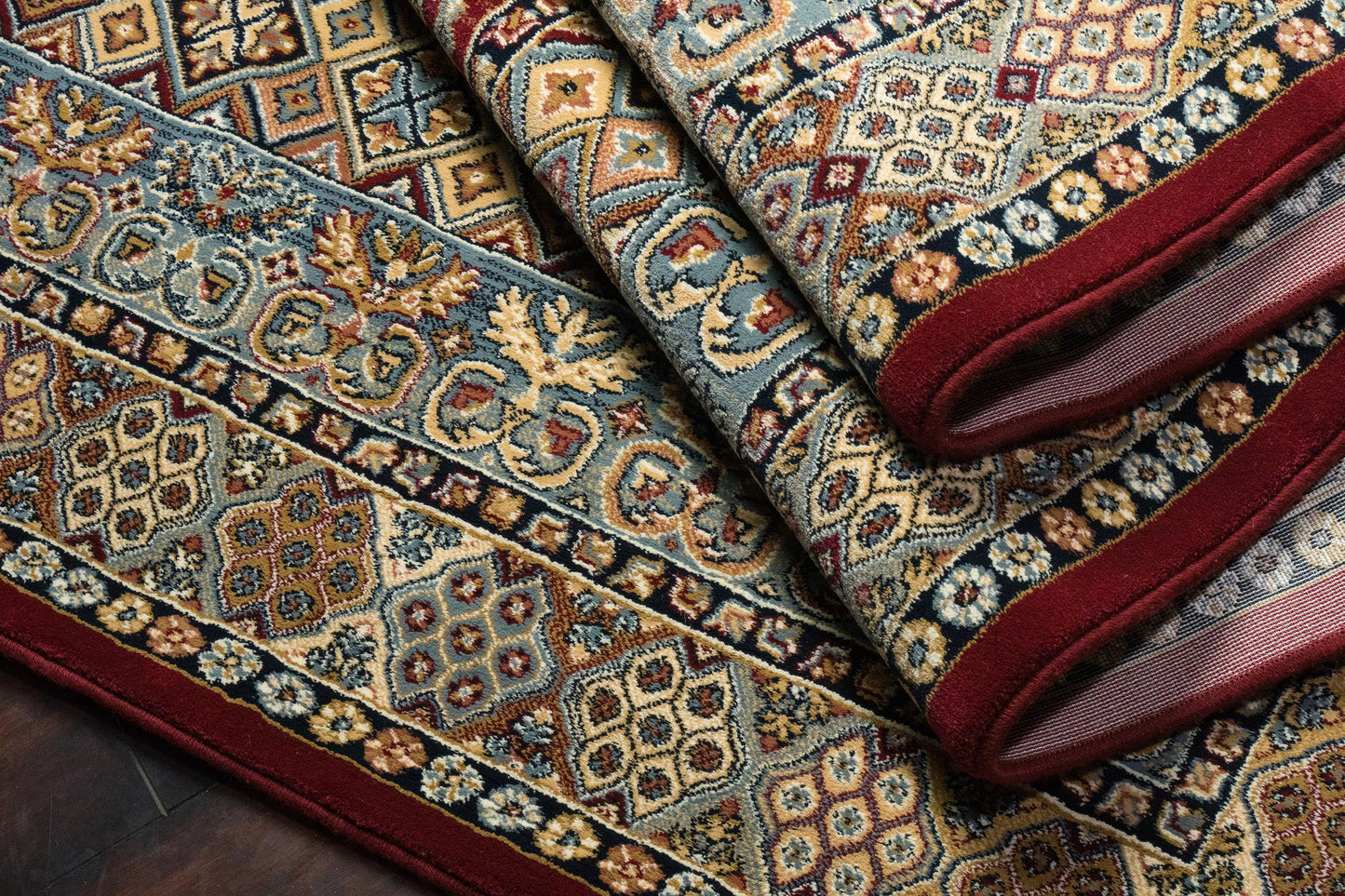 Ancient Garden 57147-1454 Red Area Rug