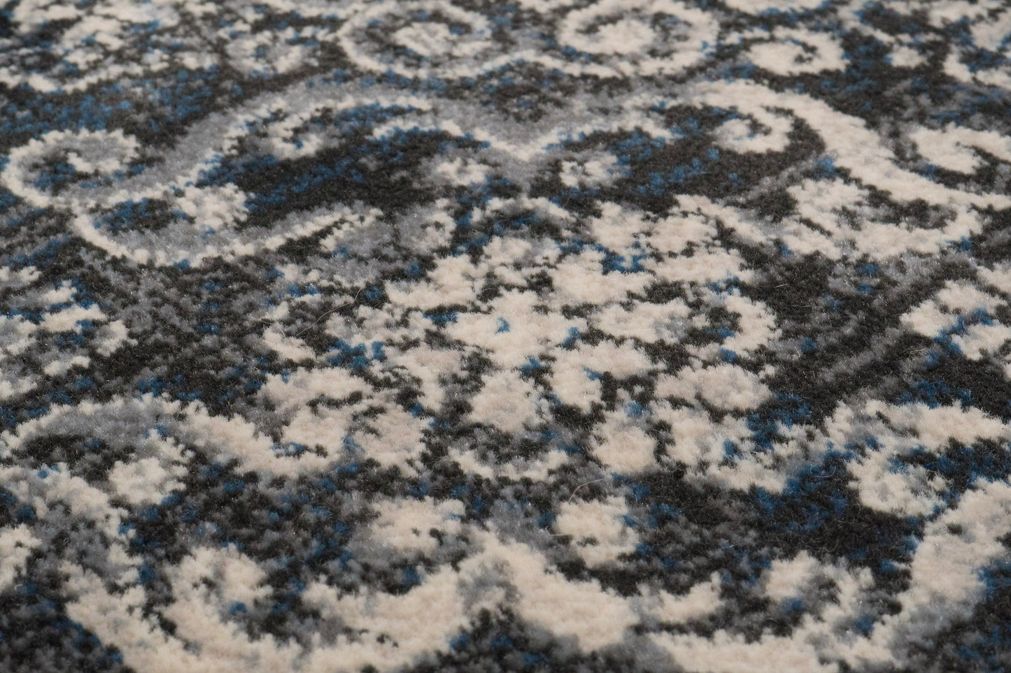 Ancient Garden 57162-3696 Steel Blue Area Rug