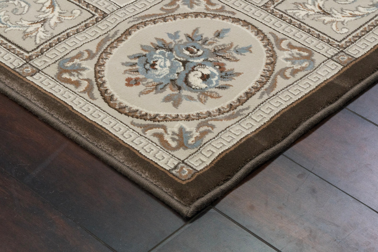 Ancient Garden 57226-3295 Brown/Cream Area Rug