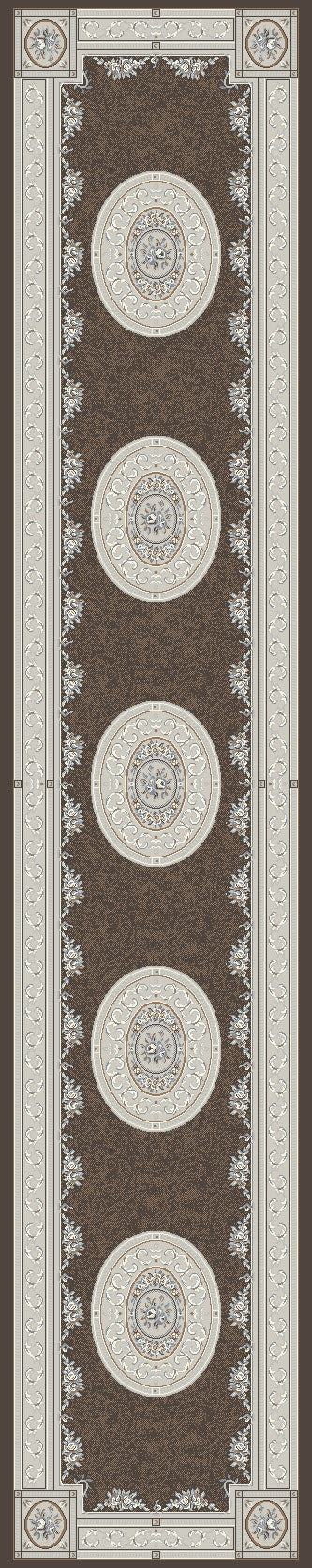 Ancient Garden 57226-3295 Brown/Cream Area Rug