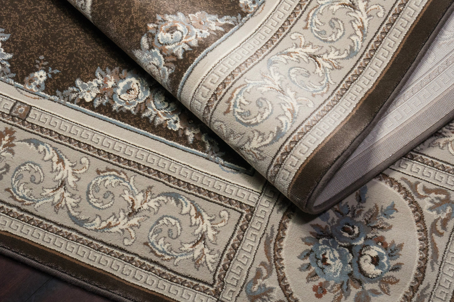 Ancient Garden 57226-3295 Brown/Cream Area Rug