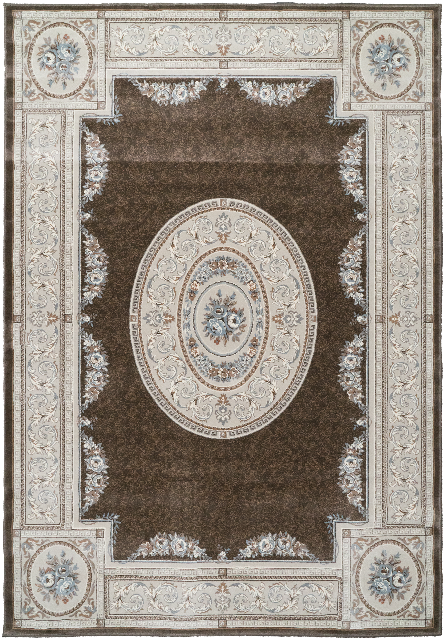 Ancient Garden 57226-3295 Brown/Cream Area Rug