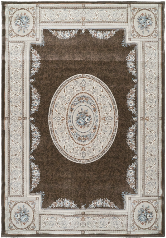 Ancient Garden 57226-3295 Brown/Cream Area Rug