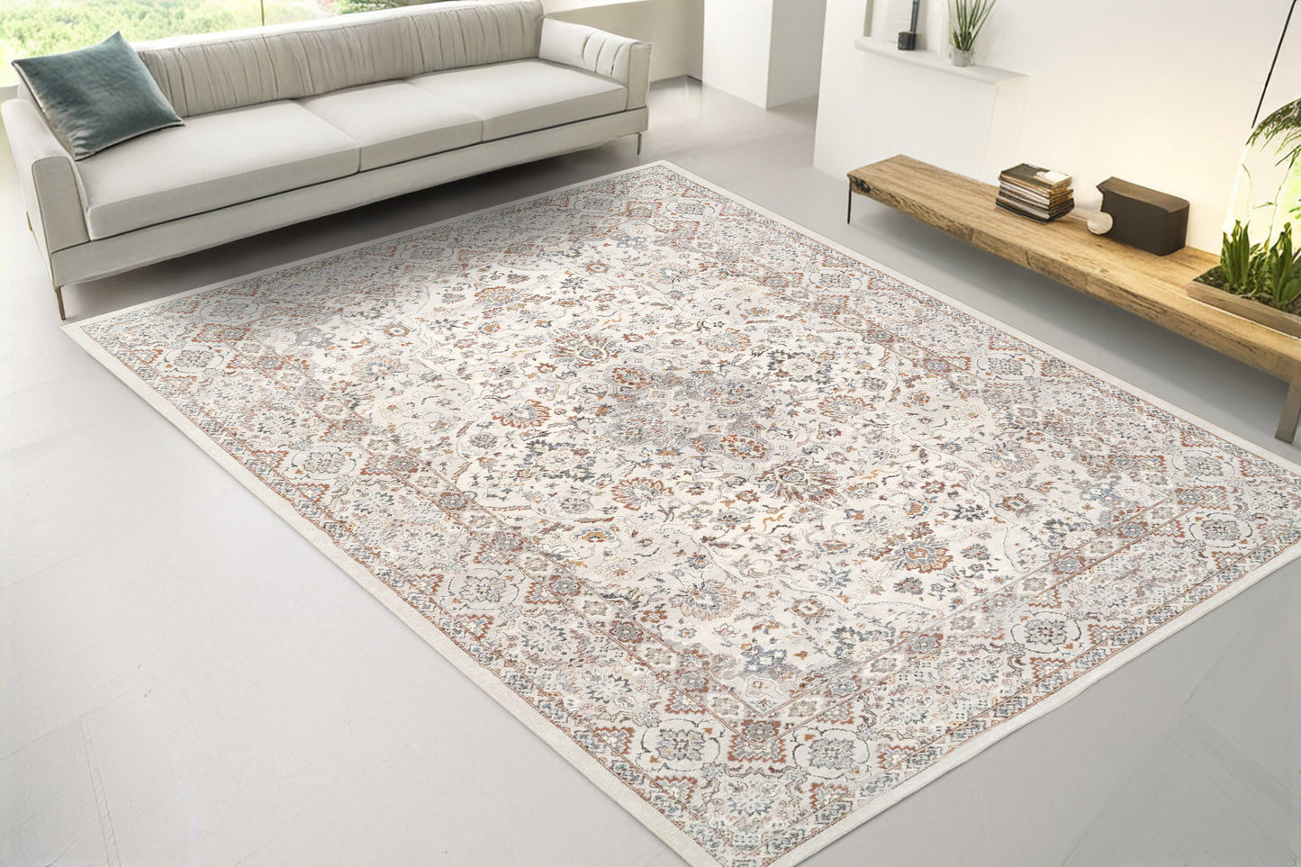 Ancient Garden 57275-6295 Cream/Beige Area Rug