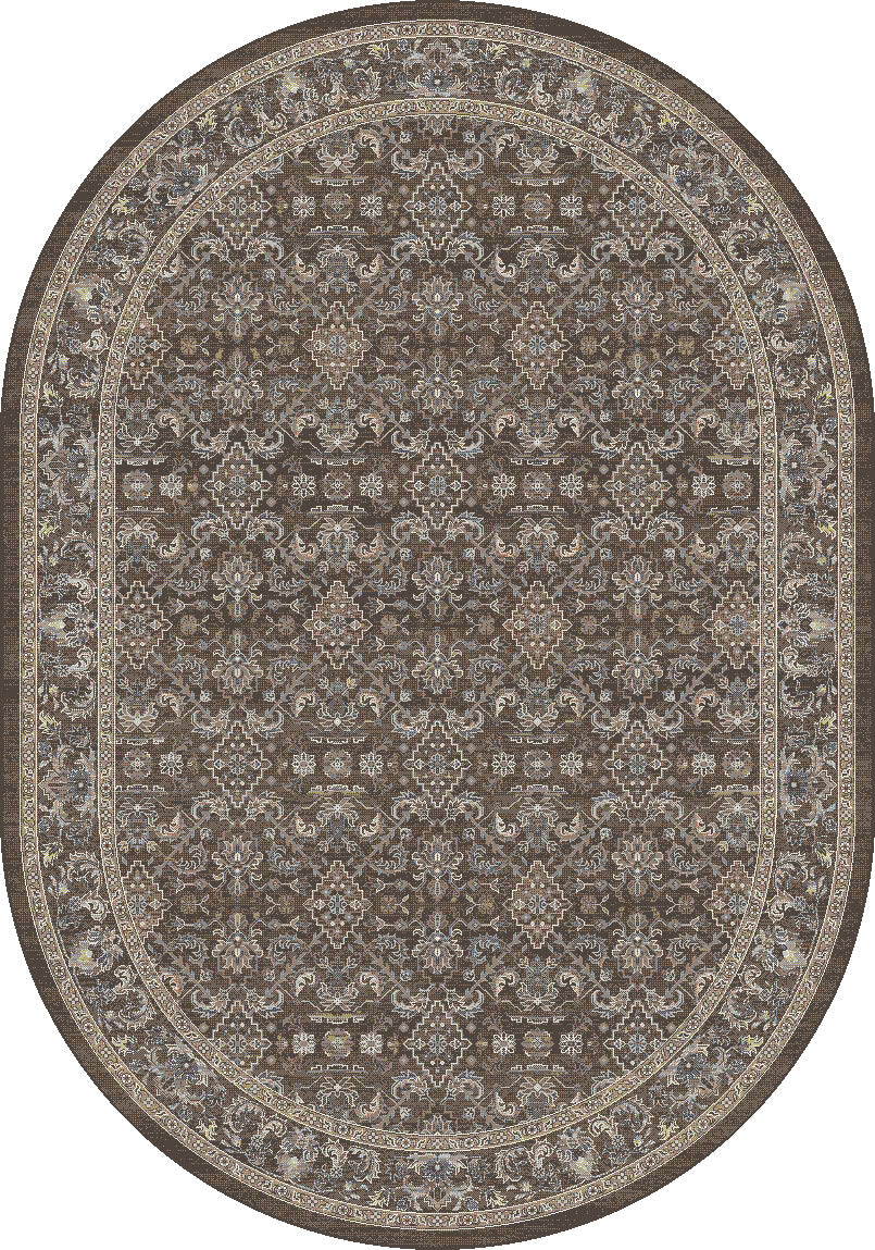 Ancient Garden 57276-3235 Dark Brown/Beige/Blue Area Rug