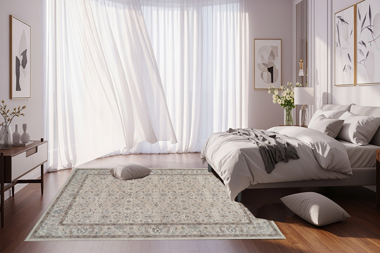 Ancient Garden 57276-9295 Cream/Beige Area Rug