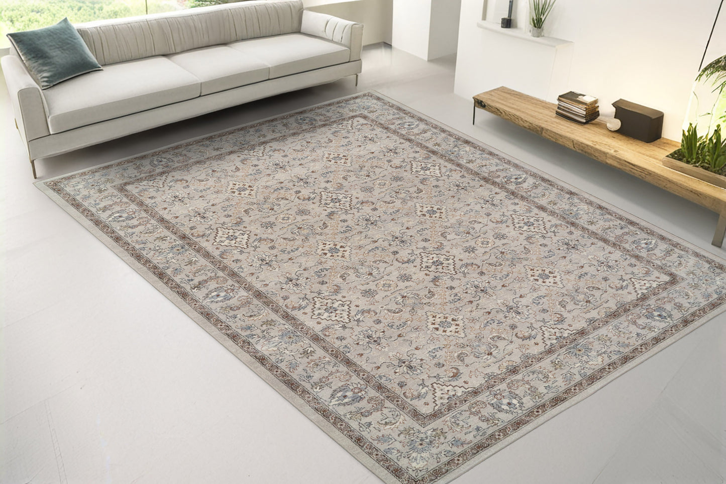 Ancient Garden 57276-9295 Cream/Beige Area Rug