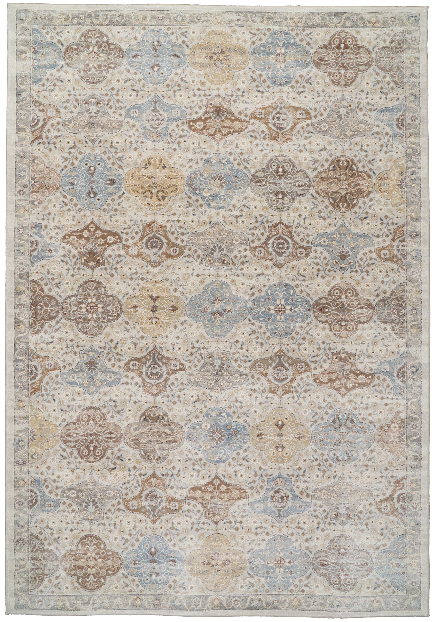 Ancient Garden 57279-9295 Cream/Multi Area Rug