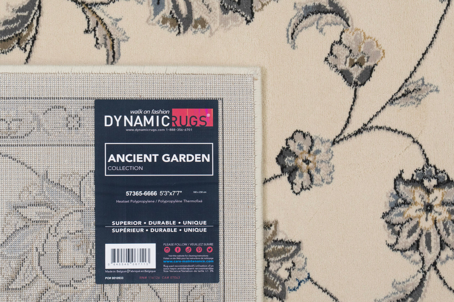 Ancient Garden 57365-6666 Cream Area Rug