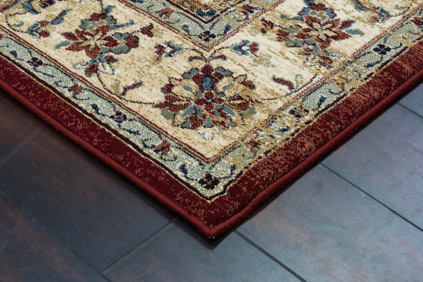 Ancient Garden 57559-1464 Red/Ivory Area Rug