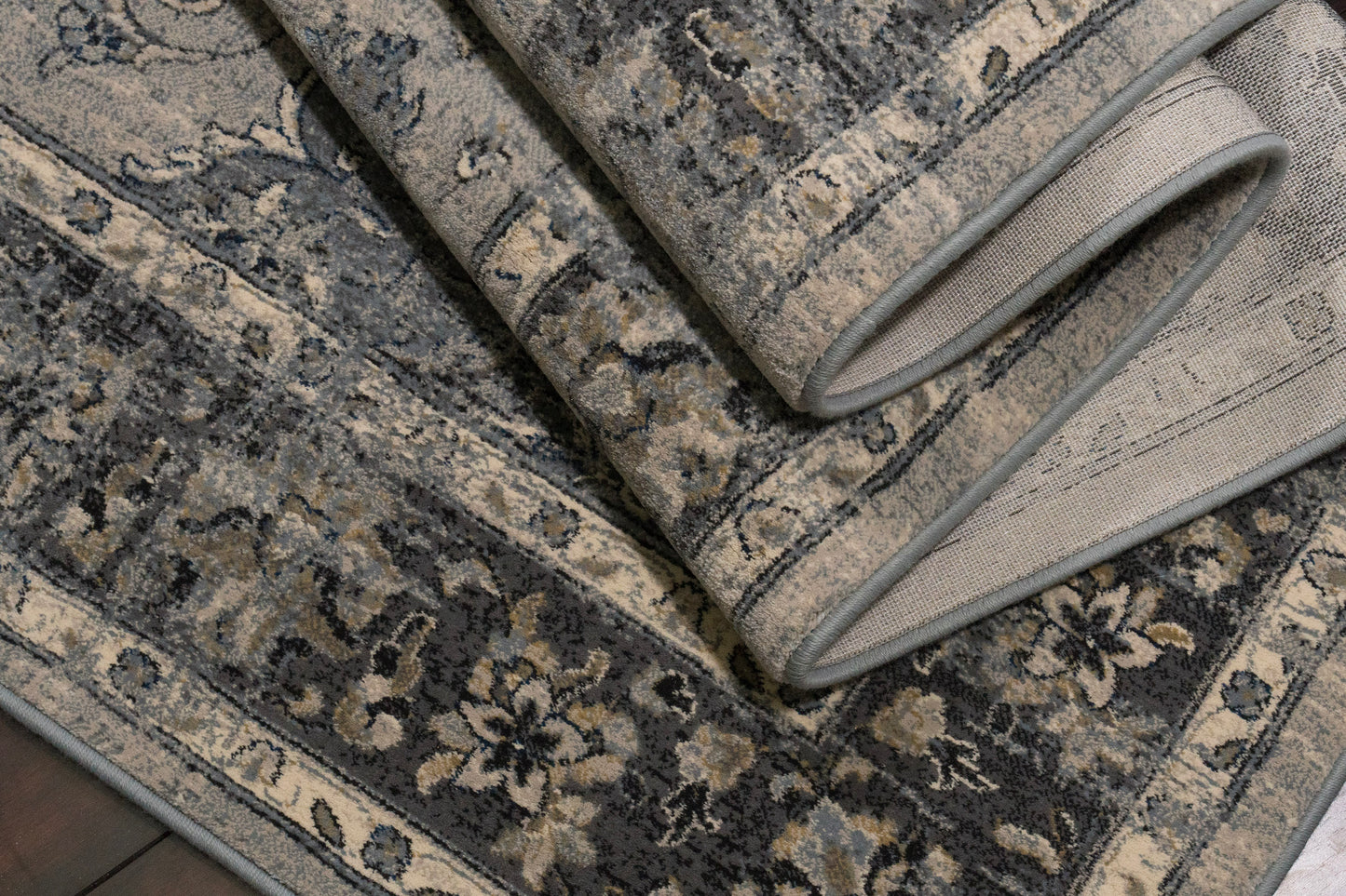 Ancient Garden 57559-9656 Silver/Grey Area Rug
