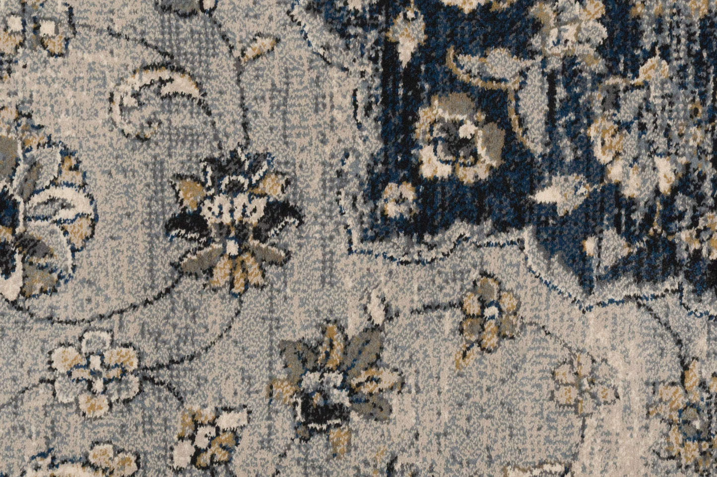 Ancient Garden 57559-9686 Silver/Blue Area Rug