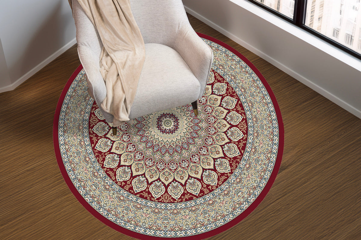 Ancient Garden 57090-1484 Red Area Rug