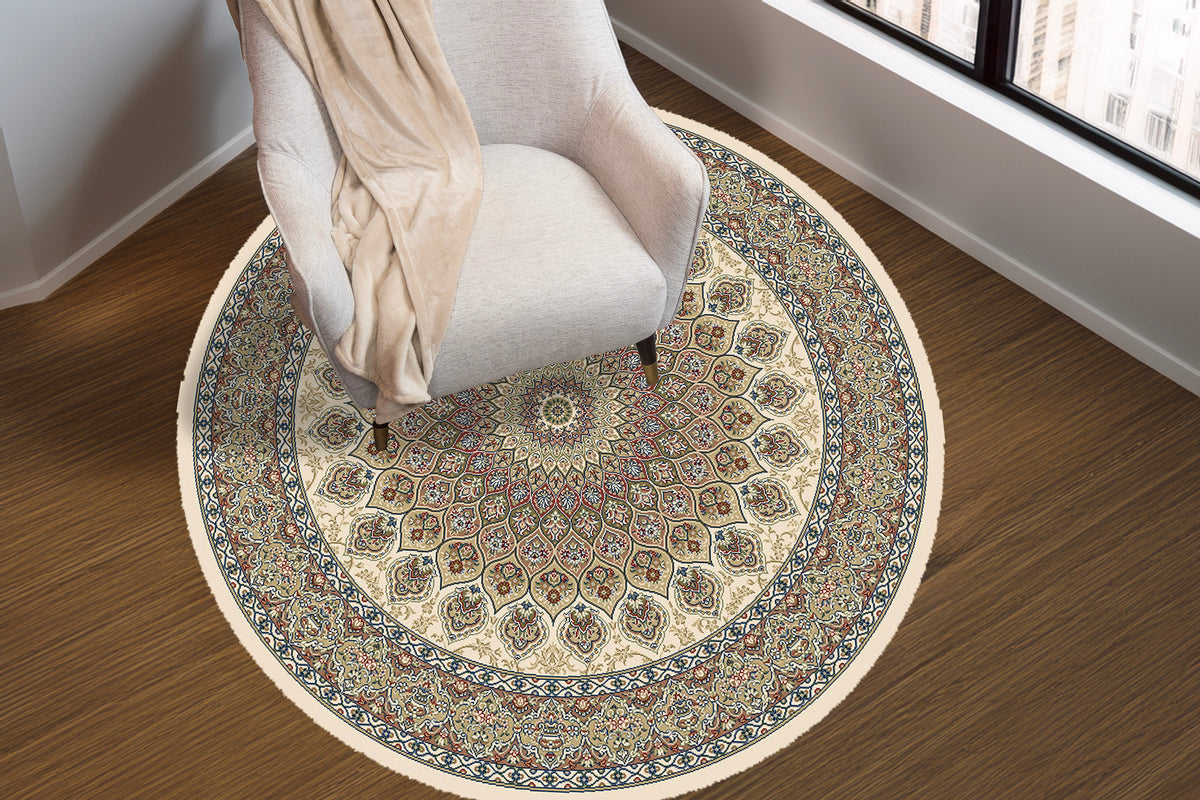 Ancient Garden 57090-6484 Ivory Area Rug
