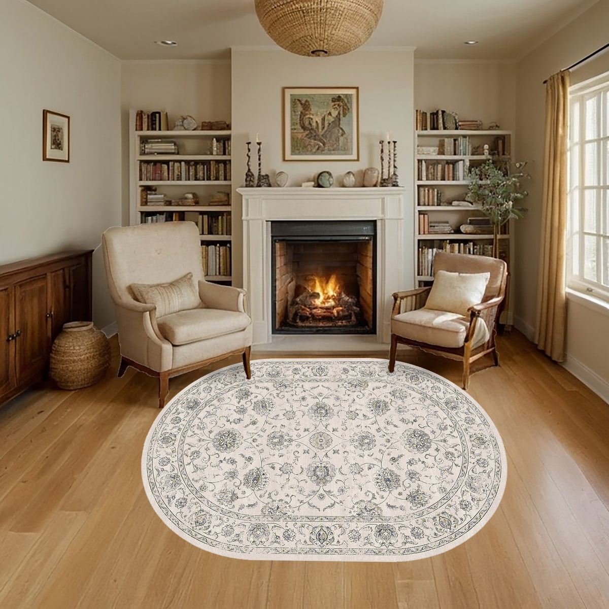 Ancient Garden 57126-6666 Cream Area Rug