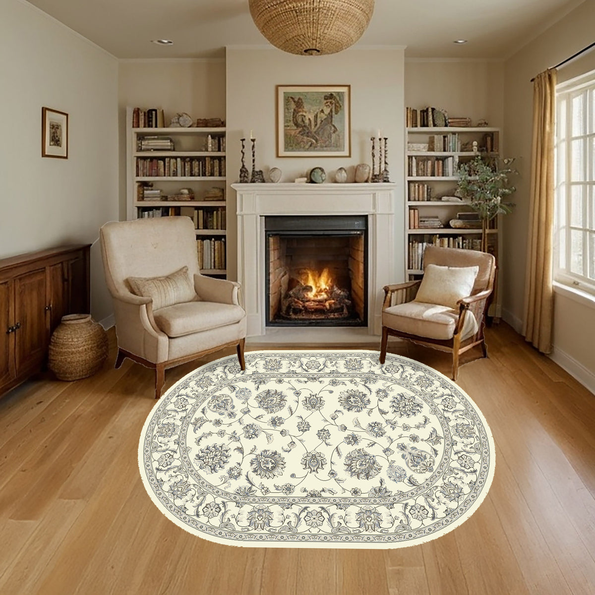Ancient Garden 57365-6666 Cream Area Rug