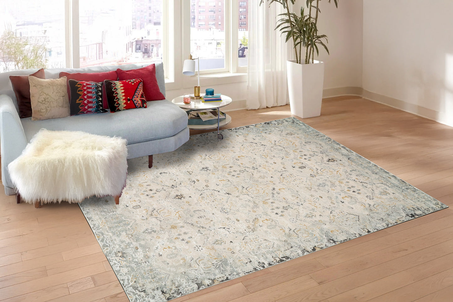 Annalise 7602-199 Cream/Multi Area Rug