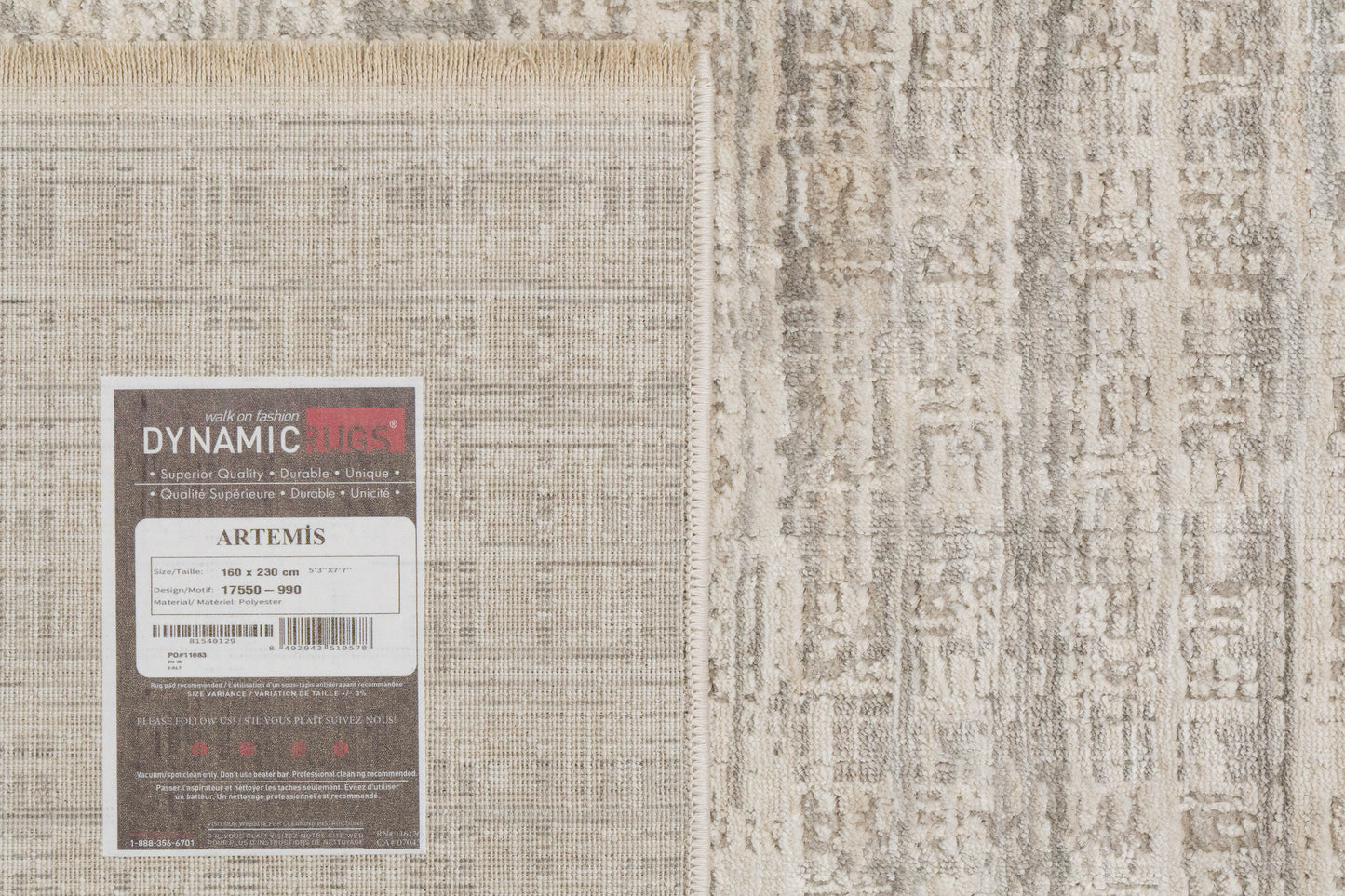 Artemis 17550-990 Grey/Dark Grey Area Rug
