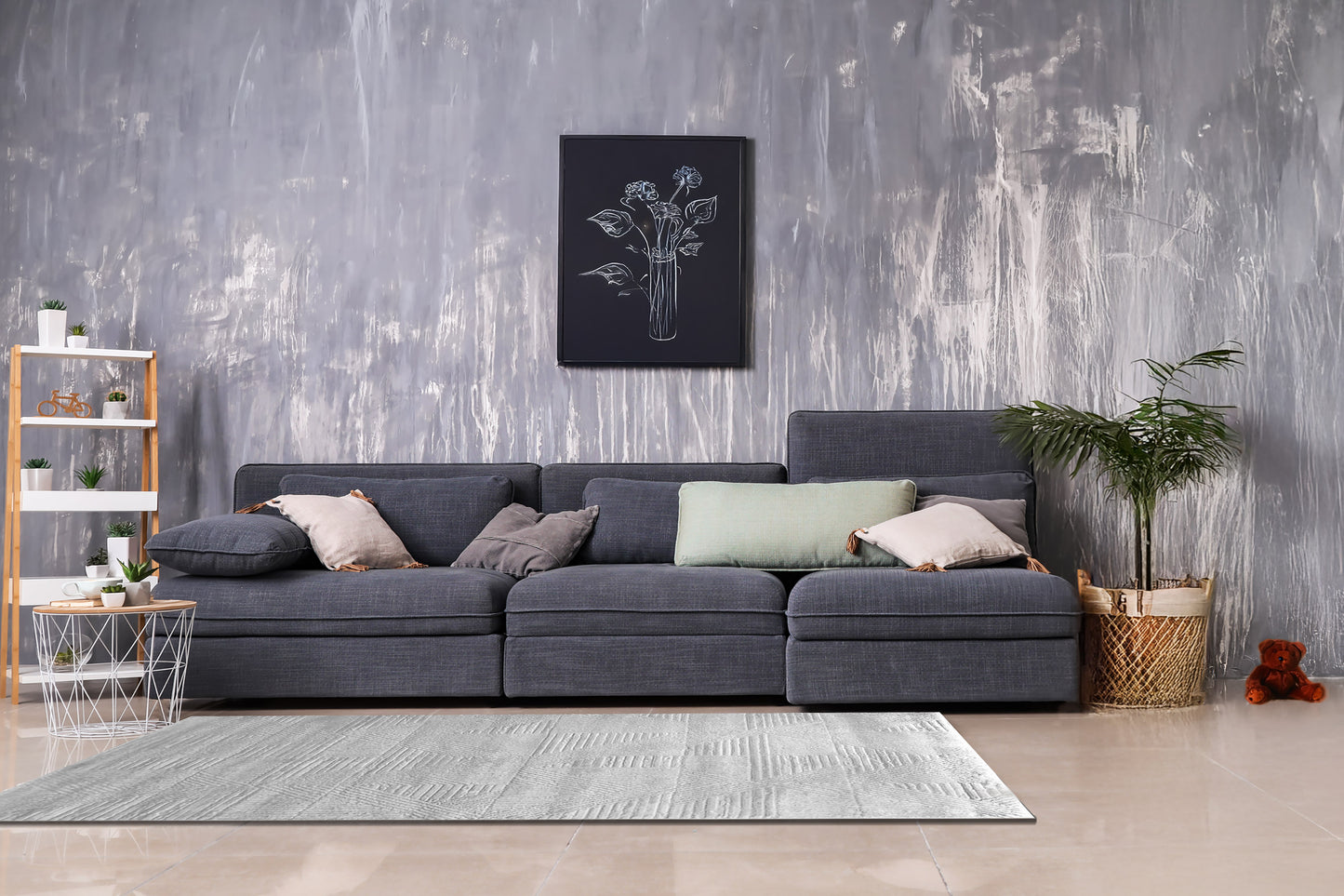 Arten 3753-119 Cream/Grey Area Rug