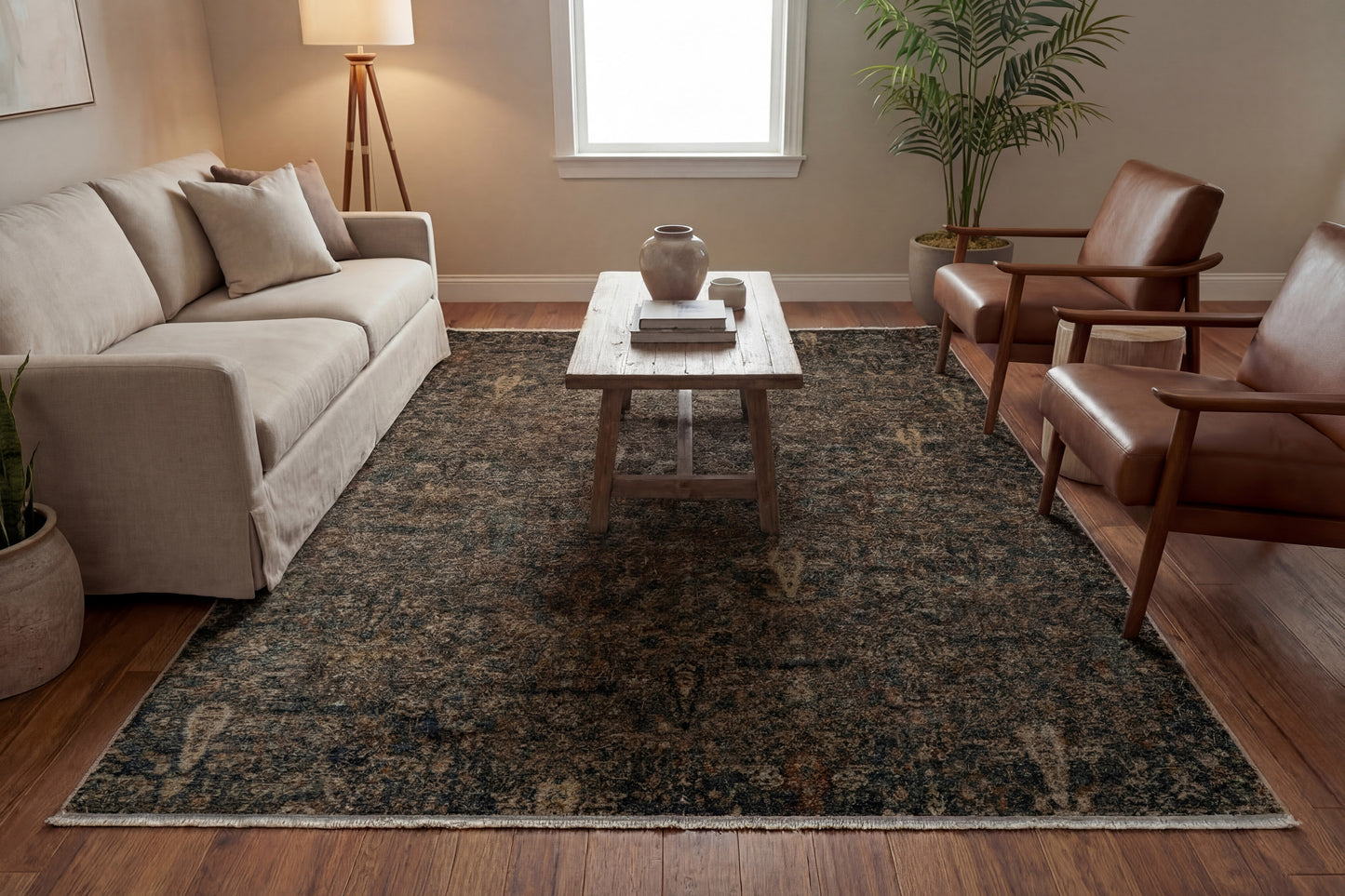 Atlanta 11760-919 Black/Ivory/Multi Area Rug