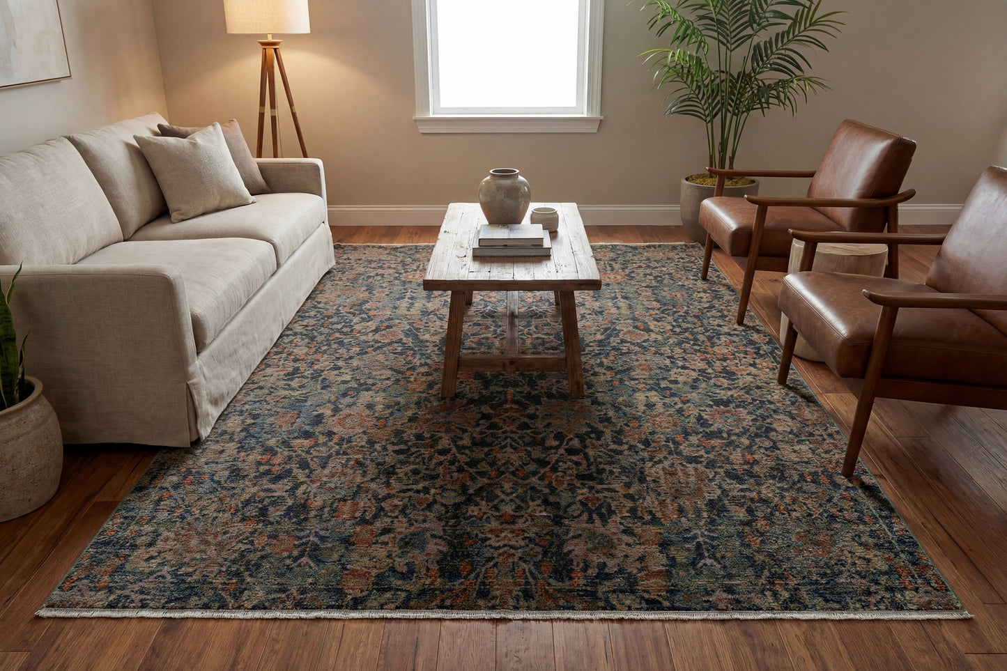 Atlanta 11761-599 Navy/Multi Area Rug