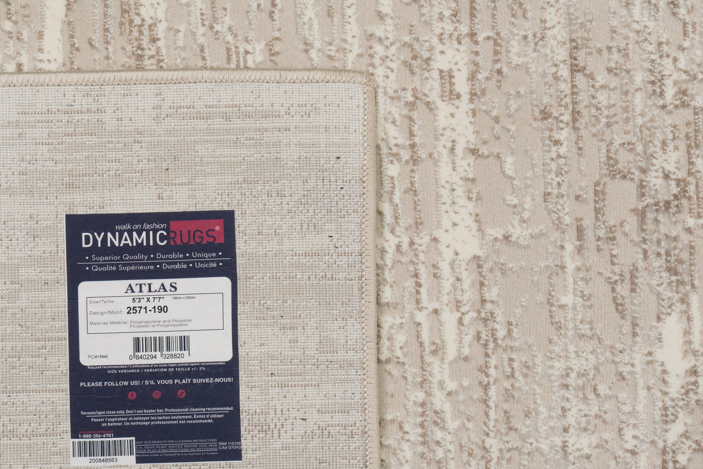 Atlas 2571-190 Cream/Grey Area Rug