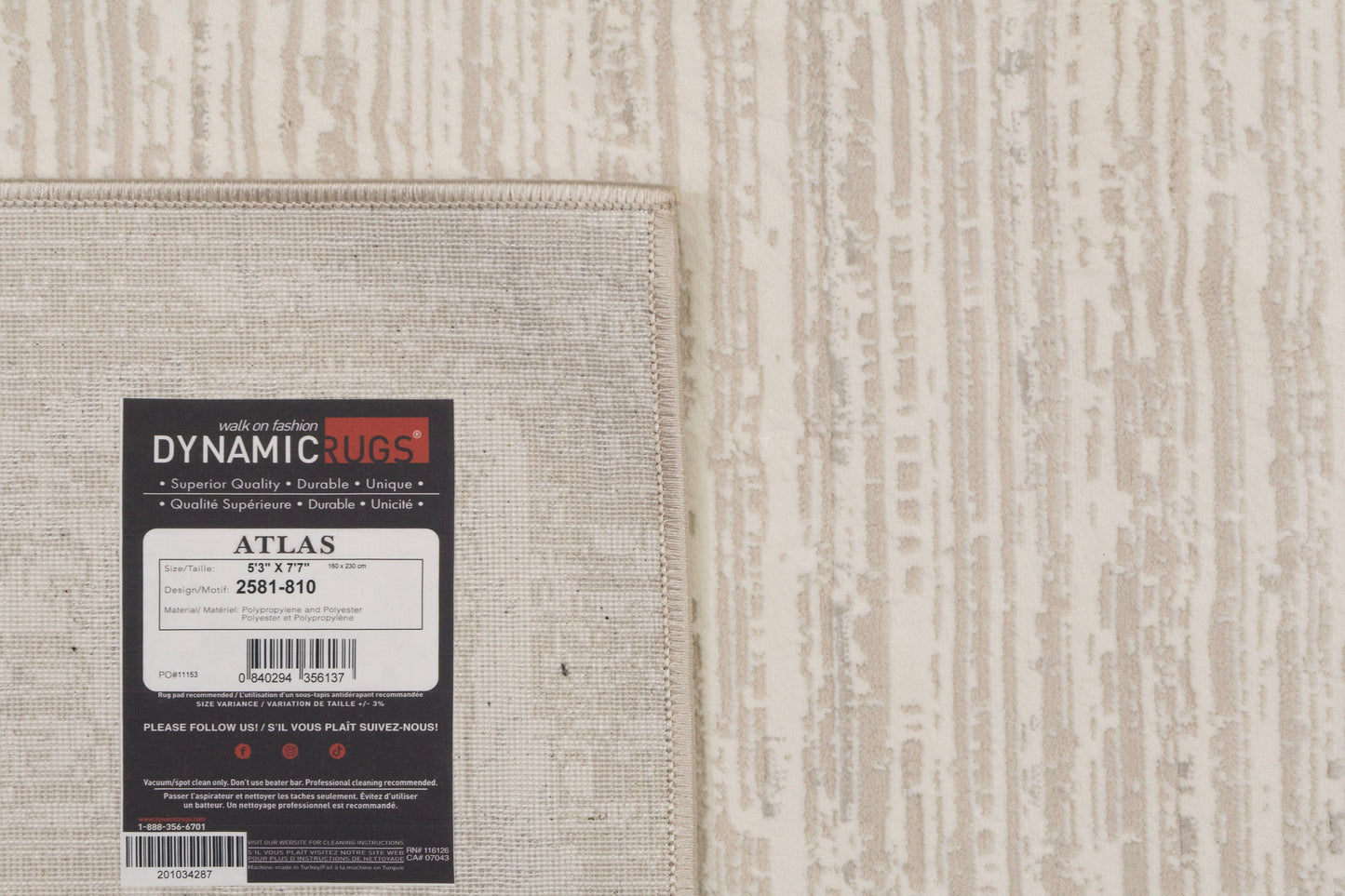 Atlas 2581-810 Beige/Ivory Area Rug
