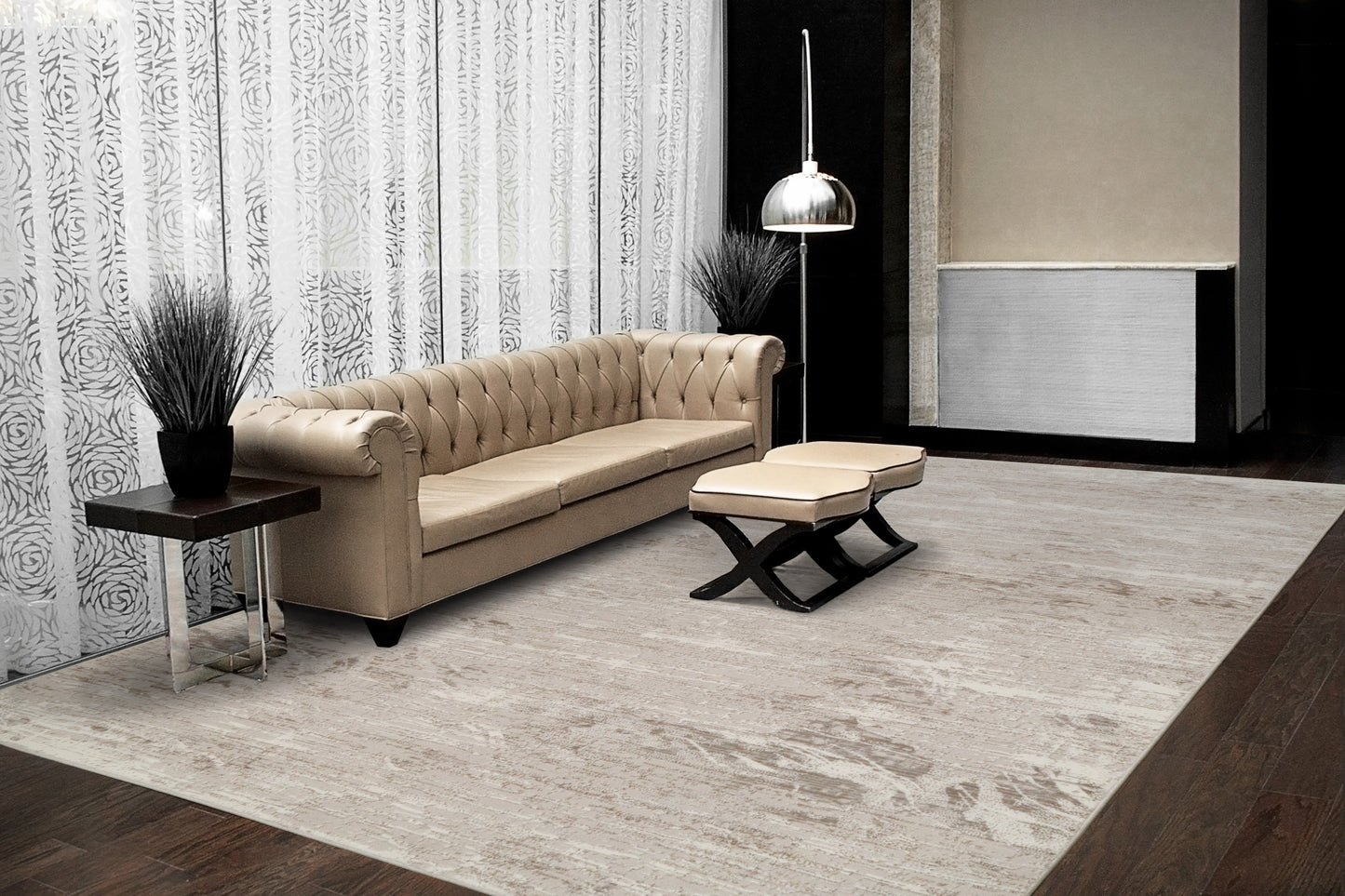 Atlas 2571-190 Cream/Grey Area Rug