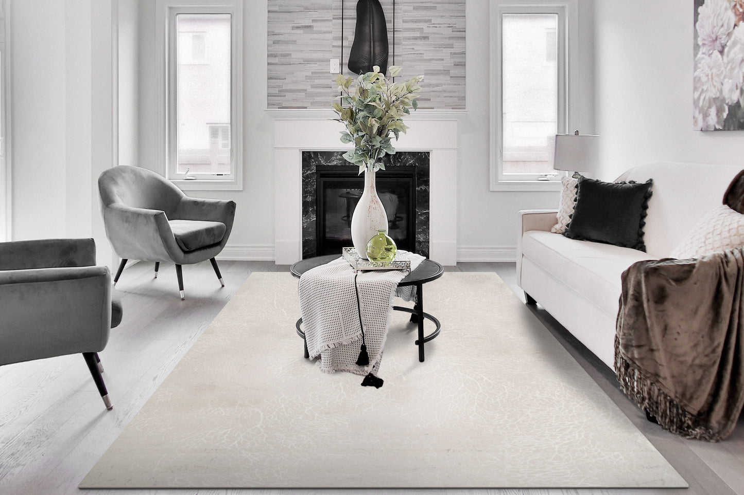Atlas 2584-890 Beige/Grey Area Rug